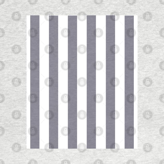 Dusty Purple and White Thick Stripe Pattern by squeakyricardo